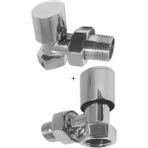 E.C.A Eca 1/2” Krom Volanlı Köşe Radyatör Vanası 2 Adet Walf 602120280
