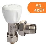 E.C.A. RV3 1/2 50 Adet Pex Petek Havlupan Vanası Köşe Radyatör Valfi
