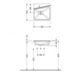 E.c.a Serel 4lıfe Yarım Tezgah Üstü Lavabo 48X60 - Beyaz - RENK