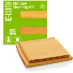E-Cloth Pencere Temizleme Seti, Birinci Sınıf Mikrofiber Cam Pencere Temizleyici, Duş Cam Kapılar, Iç Dış Pencereler Araç Ön Camı Için Ideal, Yıkanabilir Tekrar Kullanılabilir, Turuncu