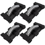 E-cowlboy 4 x Rulo Bar Tutamak Kolları Kavrama Kolu Jeep Wrangler JK JKU JL JLU TJ YJ Sports Sahara Freedom Rubicon Unlimited Gladyatör JT 1955-2023 UTV ATV Premium 550 Paracord İç Aksesuar (Gri)