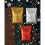e ERTA 30 Adet 25X35 Lüks Kırmızı, Gold ve Gümüş Gri Kendinden Bantlı Hediye Poşeti - Kırmızı - Altın - Gümüş - 25 x 35