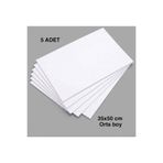 e Erta 35x50 Cm Beyaz Renkli Mukavva Karton 5 Adet Fon Kartonu Sert Renkli Karton