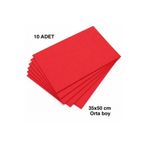 e Erta 35x50 Cm Kırmızı Renkli Mukavva Karton 10 Adet Fon Kartonu Sert Renkli Karton