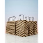 e ERTA Kraft Siyah Puantiyeli Kraft Çanta 25X31 cm 25 Adet Hediye Poşeti , Hediye Paketi Kraft Kağıt Çanta - 25 x 31 cm
