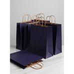 e ERTA Lacivert Renkli Kraft Çanta 25X31 cm 25 Adet Hediye Poşeti , Hediye Paketi , Kraft Kağıt Çanta - 25 x 31 cm