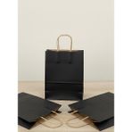 e ERTA Siyah Renkli Kraft Çanta 25X31 cm 5 Adet Hediye Poşeti , Hediye Paketi , Kraft Kağıt Çanta - 25 x 31 cm