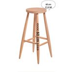 e.h.m ahşap sanatları Ahşap 60cm yuvarlak bar tabure sandalye