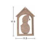 E Hobici Ahşap Kardan Adam Yılbaşı Süsü 17,5X11,5CM F829