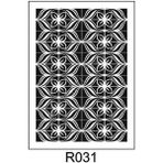 E Hobici Ardışık Desen Stencil Şablon 25X35 R-031 - Siyah