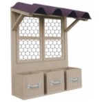 E Hobici Çatılı Telli Ahşap Çiçeklik 45X40CM TR-634