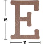 E Hobici Harf Ahşap Obje 18MM - E