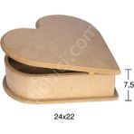 E Hobici Kalp Kutu Ahşap (Mdf) Obje KU235