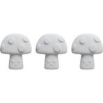 E Hobici Minik Mantar Obje 3 Lü Set 3,3X3CM - - - Beyaz
