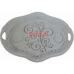 E Hobici Polyester Işlemeli Tepsi 23X16CM T23