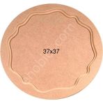 E Hobici Yuvarlak Tepsi Ahşap (Mdf) Obje T694