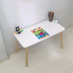 E-Koc Wood Design Lilyum Çoçuk Etkinlik Masası ,montessori Aktivite Çalışma Masası - Beyaz