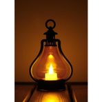 E-Kozmetik Led Mum Vintage Retro Gaz Lambası Tipi Pilli Dumansız Alevli Dekoratif Yapay Mum Işıldak El Lambası