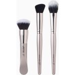 E.l.f. Putty Tools Trio 3 Parça Yüz Makyaj Fırçası Seti, Vegan - Gümüş