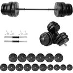 E-Life 105 kg Siyah Dambıl Seti Halter Seti Ağırlık Fitness Seti