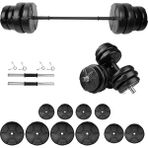 E-Life 65 kg Siyah Dambıl Seti ve Halter Seti Ağırlık Fitness Seti