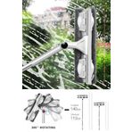 E-LİFE HOME (1 Adet) Yedek Bez Hediyeli Mikrofiber Bezli Çekçekli Teleskopik Duvar Cam Silecek Camsil Cam Mopu