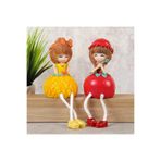 E-life shop Ayakları Sallanan Ananas Çilek Gövdeler Biblo Dekoratif Hediye Ürün Vitrin Süsü Ev Hediyesi 20 cm.