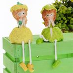 E-life shop Ayakları Sallanan Karnabahar & Lahana Gövdeler Biblo Dekoratif Hediye Vitrin Süsü Ev Hediyesi 20 cm.
