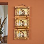 E-life shop El Yapımı Doğal Ahşap 3’lü Bambu Bamboo Fotoğraf Çerçevesi Dekoratif Ev Ofis Hediyesi Duvar Süsü -10