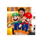 e-life shop İthal Kumaş XL Boy Efsane 2li Süper Mario Kardeşler Mario & Luigi Peluş Oyuncak Uyku & Oyun Arkadaşı