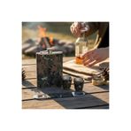 e-life shop Kamuflaj Kaplamalı Paslanmaz Çelik İçki Matarası Bardak & Açacak Seti 8 Oz 240 ml Kamp Outdoor Boy