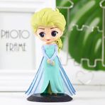 E-life shop Karlar Ülkesi Frozen Prenses Elsa Anime Karakter Figür Oyuncak Dekoratif Hediyelik Biblo Bebek Mavi