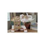 e-life shop Lüks Ayna ve Nakış İşlemeli Feng Shui Fil Heykeli Dekoratif Biblo 17 cm. Yeni Yıl Ev & Ofis Hediyesi
