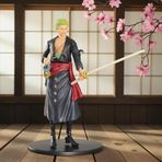 E-life shop One Piece Roronao Zoro Anime Karakter Figür Oyuncak Koleksiyonluk Dekoratif Biblo 15 cm. Hediye Seti