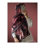 e.m ipek Soft Desenli Bordo-Siyah Şal