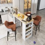 E-Moka Mutfak Adası Bar Masası - Beyaz - Safirmeşe