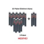 E (PE) Siyah Ince Plastik Kaynak Elektrodu -15 Paket Alana 3 Paket Hediye