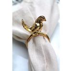 E-Sanat Evi Gold Kuş Figürlü Modern Metal 6 Adet Peçete Halkası