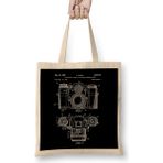 E Sauer Camera Patent Blueprints Contarex I Bez Çanta Uzun Saplı - Açık Bej - 40 X 40