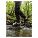 E SPORT Erkek Siyah Gümüş Trekking Kısa Bot Outdoor Ortopedik Ayakkabı 405