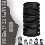 E-Taktik Extreme Gri Çizgili Siyah Tabanlı Boyunluk Bandana Baf Toka Maske Saçbandı - Standart - Siyah - Gri