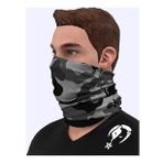 E-Taktik Extreme Gri Kamuflaj Desenli Boyunluk Buff Bandana Saç Bandı Balaclava Yüz Maskesi
