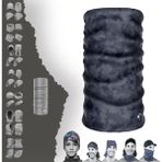E-Taktik Extreme Kamuflaj Desenli Siyah Gri Boyunluk Bandana Baf Toka Maske Saçbandı - Standart - Siyah - Gri