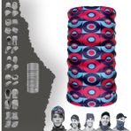 E-Taktik Extreme Karışık Lacivert Kırmızı Daireler Boyunluk Bandana Baf Toka Maske Saçbandı - Standart - Lacivert - Kırmızı