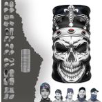 E-Taktik Extreme Kırmızı Taşlı Kuru Kafa Boyunluk Bandana Baf Toka Maske Saçbandı - Standart - Kırmızı - Beyaz