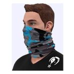 E-Taktik Extreme Mavi Kamuflaj Desenli Boyunluk Buff Bandana Saç Bandı Balaclava Yüz Maskesi