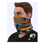 E-Taktik Extreme Turuncu Kamuflaj Desenli Boyunluk Buff Bandana Saç Bandı Balaclava Yüz Maskesi