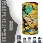 E-Taktik Geometrik Desenli Boyunluk Maske Baf Bandana - Standart - Sarı-YL201