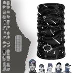 E-Taktik Gökyüzü Temalı Boyunluk Maske Baf Bandana - Standart - Siyah - Beyaz