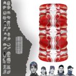 E-Taktik Karışık Desenli Boyunluk Maske Baf Bandana - Standart - Kiremit Rengi